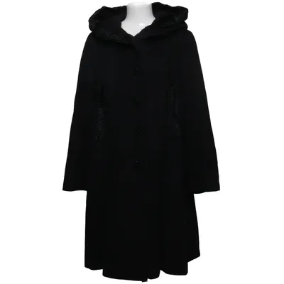Manteau (Noir) de Erich Fend Cachemire, Polyamide, Laine