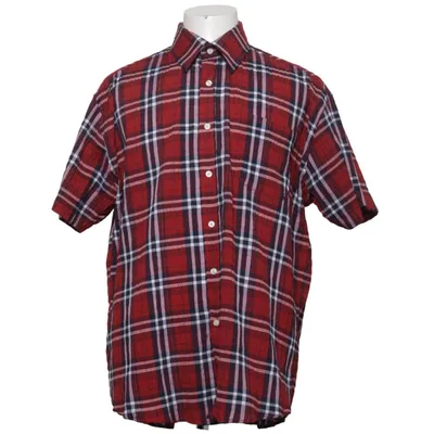 Short sleeve shirt (Red, Blue, White) from Cosmos Cotton, Polyester
