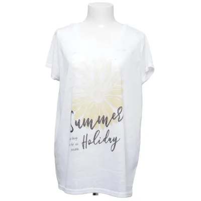 T-shirt (Wit, Geel, Zwart) van Gina Polyester