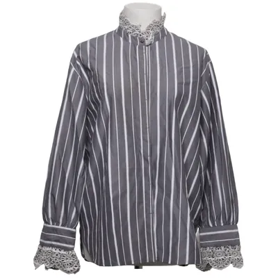 Blouse (Gray, White) from Stella Forest Cotton, Polyester