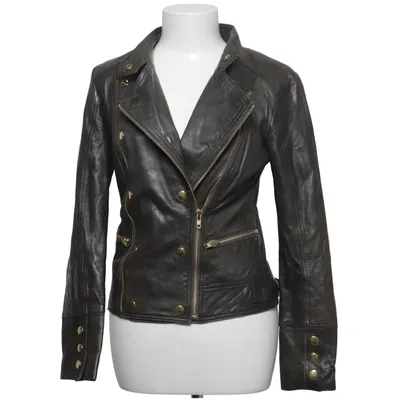 Bikerjack (Grijs) van Primeboots Leer, Polyester
