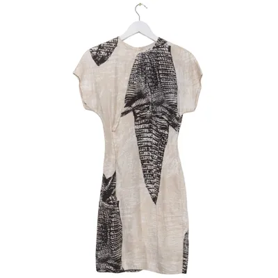 Jurk (Beige, Zwart) van Acne Linnen, Viscose