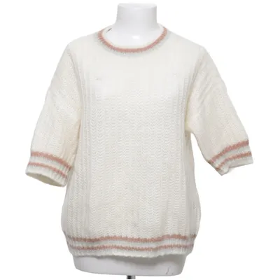 Sweater (White, Brown) from Yaya Women Mohair, Nylon, Wool
