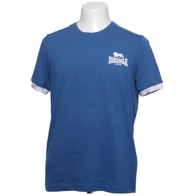 T-shirt (Blue, White) from Lonsdale Cotton, Polyester