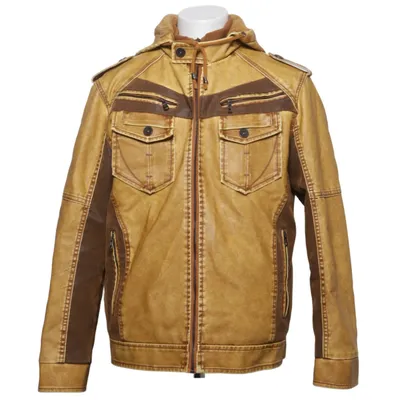 Jakke (Gul, Brun) Polyester, Polyurethan