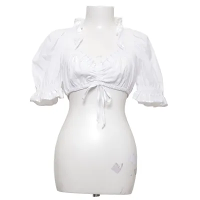 Dirndlblus (Vit) från Almenrausch Bomull, Polyester