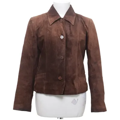 Leather blazer (Brown) from Ann Taylor Acetate, Leather, Nylon
