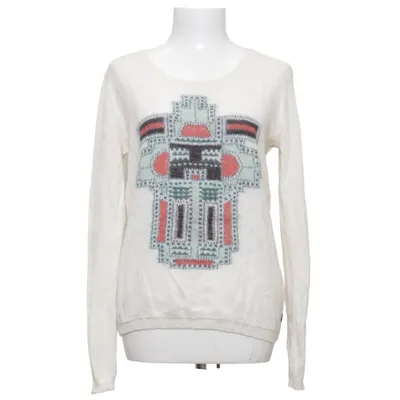 Sweater (White, Multicolored) from Maison Scotch Acrylic, Mohair, Polyamide, Polyester