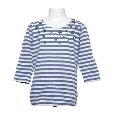 Lange mouwen shirt (Blauw, Wit) van Yigga Katoen