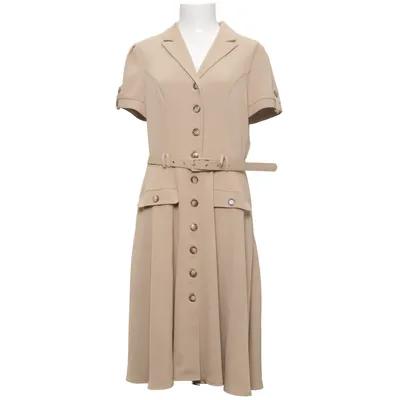 Robe chemise (Beige) de Voodoo Vixen Élasthane, Polyester
