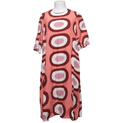 Kjole (Pink, Hvid, Brun) fra Marimekko Cupro, Viscose