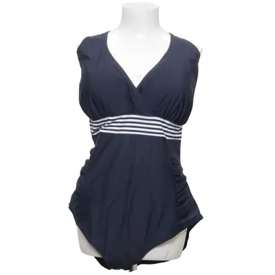 Maillot de bain une pièce (Bleu, Blanc) de Ulla Popken Élasthane, Polyamide