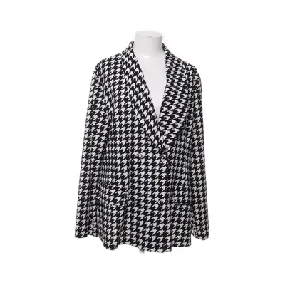 Blazer (Black, White) from Shein Curve Polyester