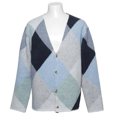 Cardigan (Blue, Gray, Multicolored) from Topman Acrylic, Elastane, Polyamide, Polyester, Wool