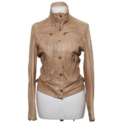 Leren jack (Bruin) van Mauritius Leer, Polyester
