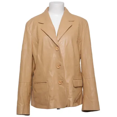 Læderblazer (Beige) fra Interteam Læder