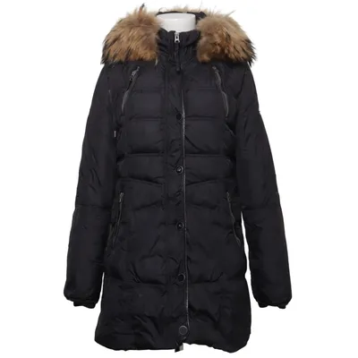 Down coat (Black) from Bark of Sweden Down, Feather, Leather, Polyamide, Polyester