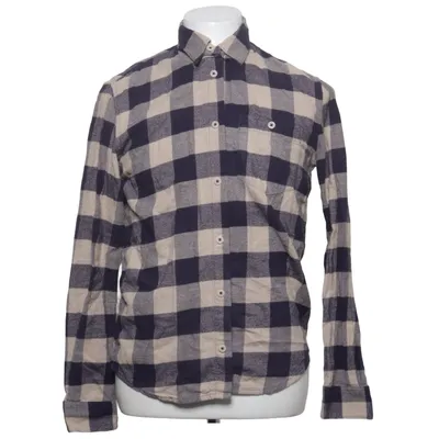 Chemise en flanelle (Bleu, Beige) de Mela Coton