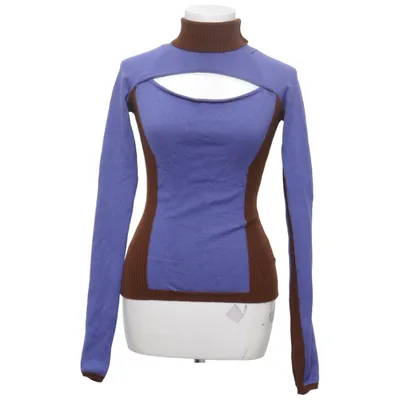 Pul à col roulé (Bleu, Marron) de Miista Polyester, Laine