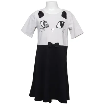 Dress (White, Black) from H&M Kids Polyester, Viscose, Elastane