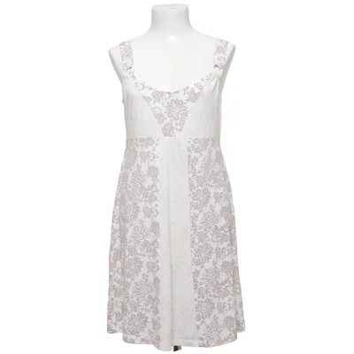 Dress (White, Brown) from Yest Elastane, Polyester, Viscose