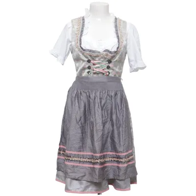 Dirndl (Grijs, Wit, Roze) van Krüger Madl Katoen, Polyester