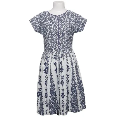 Dress (White, Blue) from Topshop Cotton