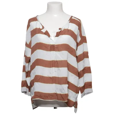 Blouse (Marron, Blanc) de Sacks Soie, Viscose
