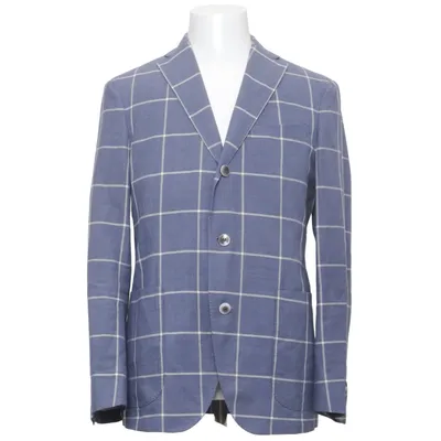 Blazer (Blauw, Wit) van Boglioli Katoen, Cupro, Zijde, Wol