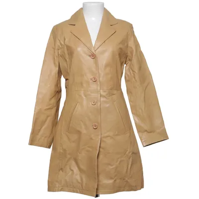 Läderkappa (Beige) från Datt. Skinn