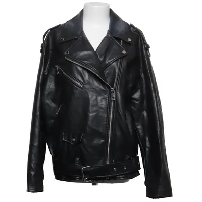 Bikerjacke (Schwarz) von Zara Baumwolle, Polyester