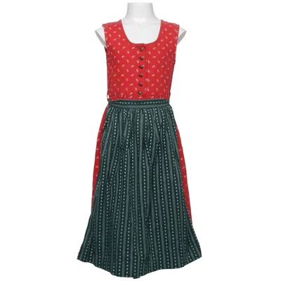Dirndl (Röd, Grön, Vit) från Isar-Trachten Bomull