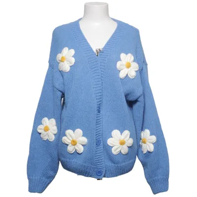 Cardigan (Blue, White, Yellow) from Luzabelle Acrylic, Cotton, Polyester