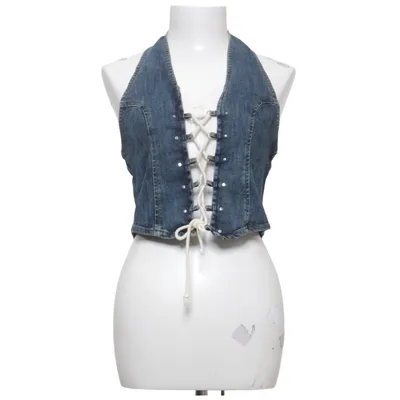 Haltertop (Blauw) van BDG by Urban Outfitters Katoen, Elastaan