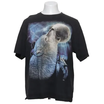 T-shirt (Sort, Flerfarvet) fra Wild Bomuld