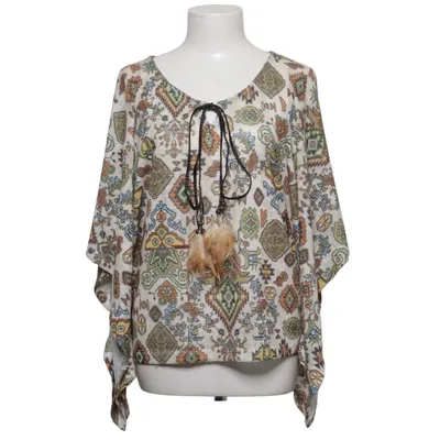 Top (Beige, Multicolored) from Nisan Linen, Viscose