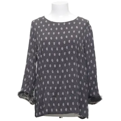 Blouse (Black, White) from Elton Rabbit fur, Viscose
