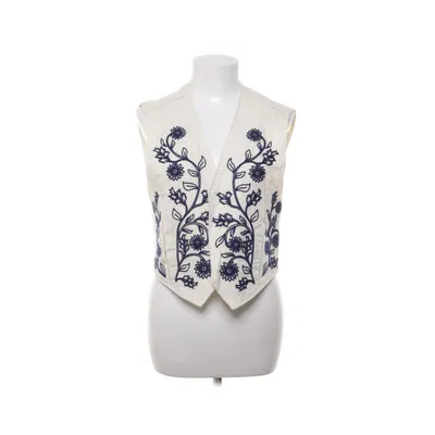 Gilet (Beige, Blauw) van Reserved Katoen, Linnen, Polyester