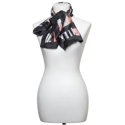 Sjal (Svart, Flerfärgad) från Galeries Lafayette Silke