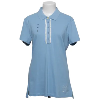 Poloshirt (Blauw) van Cavallaro Napoli Katoen, Elastaan