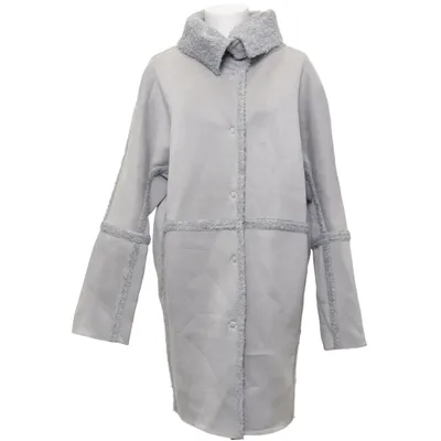 Veste en peau de mouton retournée (Gris) de Annette Görtz Acrylique, Cupro, Élasthane, Polyamide, Polyester, Laine