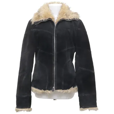 Shearlingjacka (Svart) från Label Group Company Akryl, Skinn, Polyester