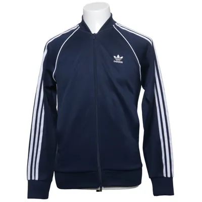 Träningsjacka (Blå, Vit) från Adidas Bomull, Polyester