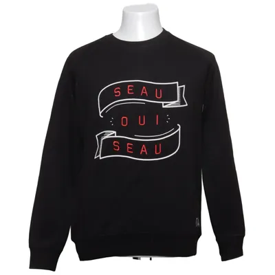 Sweatshirt (Black) from Cheaque Cotton, Polyester