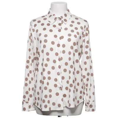 Blouse (White, Brown) from With Love Elastane, Polyester