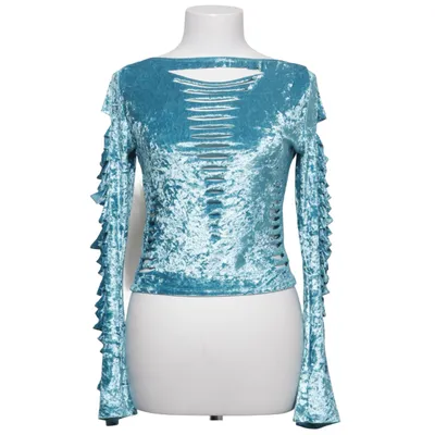 Top (Blue) from Jaded London Elastane, Polyester