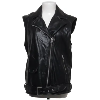 Bikervest (Sort) fra Divided by H&M Polyester, Polyurethan