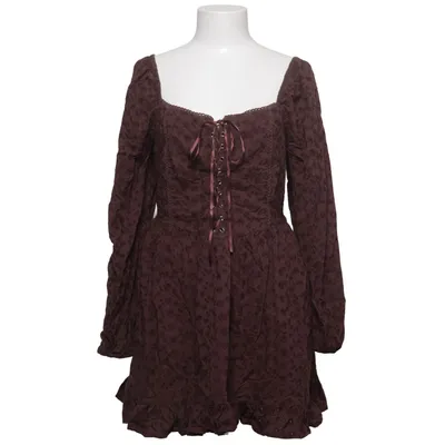Kjole (Brun) fra Miss Selfridge Bomuld, Elastan, Polyamid, Polyester