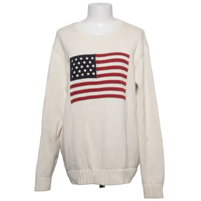 Strickpullover (Weiß, Rot, Blau) von Brandy Melville Baumwolle