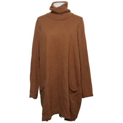 Turtleneck kjole (Brun) fra Star Collection Angora, Polyamid, Viscose